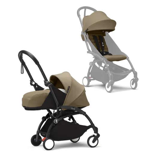 Коляска 2в1 Stokke YOYO3 люлька NP pack черная рама