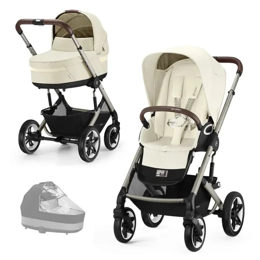 Коляска 2в1 Cybex Talos S Lux со спальным блоком Cot S и дождевиками