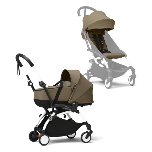 Коляска 2в1 Stokke YOYO3 люлька newborn shell белая рама