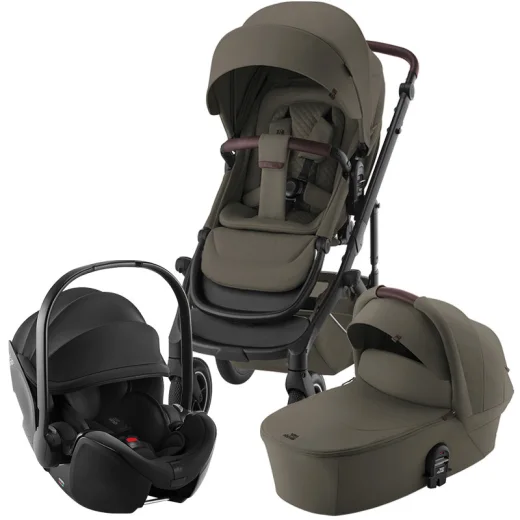 Комплект 3в1 Britax Roemer коляска SMILE 5Z LUX,Urban Olive + автокресло BABY-SAFE PRO Space Black