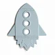 Прорезыватель силиконовый BIBS Rocket Cloud
