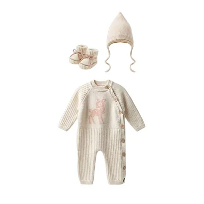 Комплект 3в1 Mimibaby "Оленёнок", хлопок