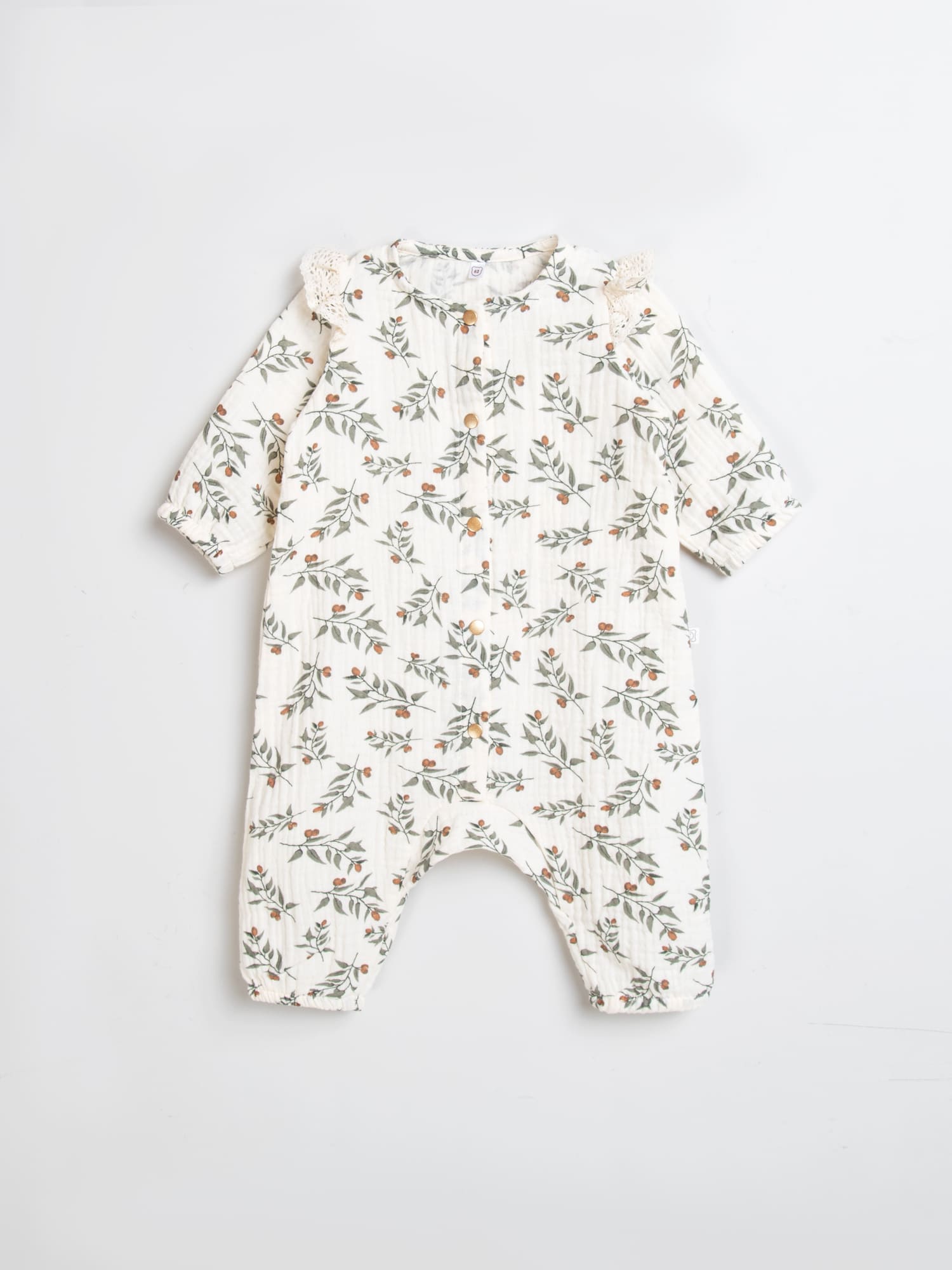 IMG_1292 Ромпер муслиновый с крылышками BUNGLY "Олива" 0+ 1