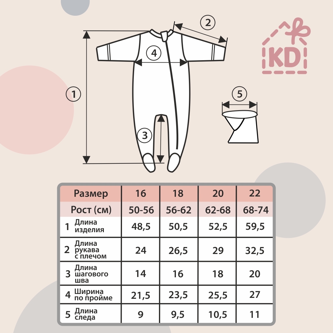 6658314303_optsite106cdb6a-e1ec-11ee-8619-b539721d8e4b Комбинезон слип Швейная Династия "Малыш Хрустик", 2 шт/уп 4