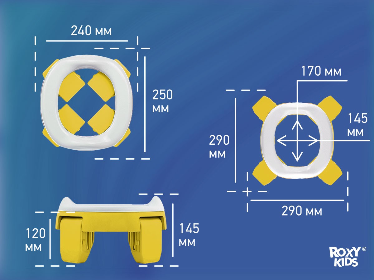 handypotty_2in1_yellow_490969ebd5 Горшок дорожный Roxy Kids HandyPotty в фирменной сумке 12
