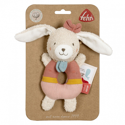 048131_20_min Мягкая погремушка-кольцо FEHN Зайка 5