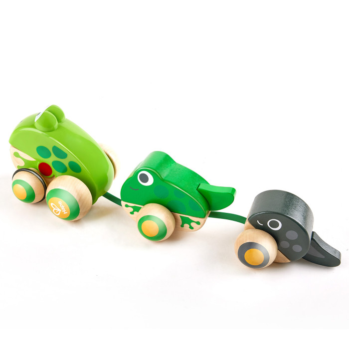 Каталка для малышей Hape "Семья лягушек на прогулке" 2