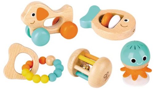 6y6c30866cglksw613lgr9hvh5zxqj9f Подарочный набор игрушек погремушек Hape для новорожденных "Малышам" 3