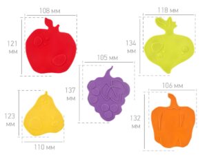 Набор игрушек для ванны Roxy Kids мини-коврики 5шт. 17