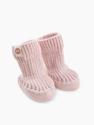 Носки пинетки вязанные Happy Baby 8 пинетки вязаные розовые