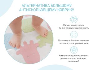 Набор игрушек для ванны Roxy Kids мини-коврики 12шт. 11