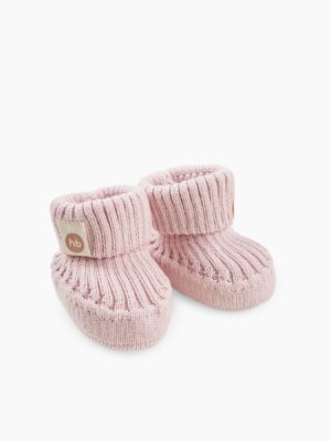 Носки пинетки вязанные Happy Baby 6 пинетки вязаные розовые