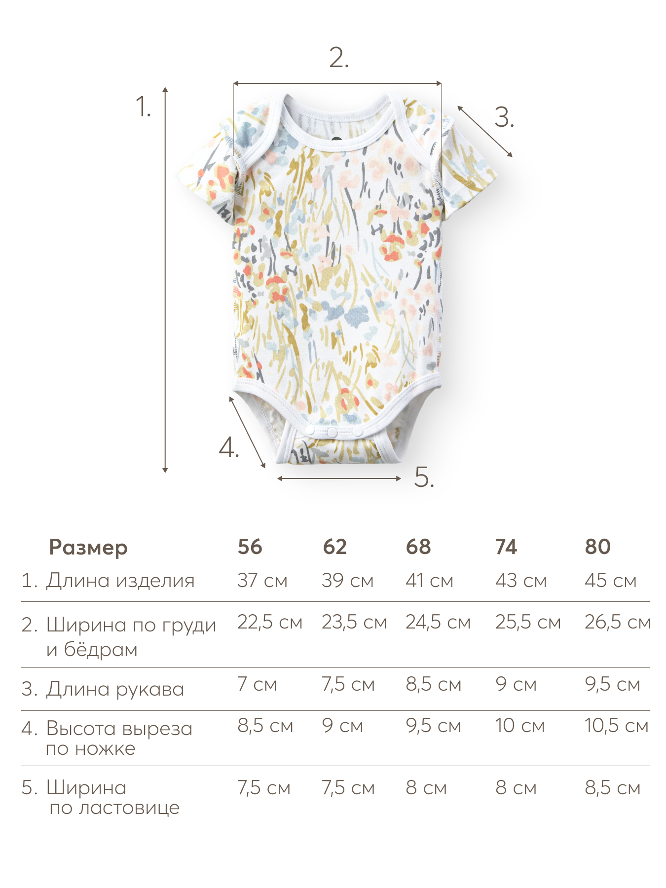 Боди детское Happy Baby (набор 3 шт.) flowers 22