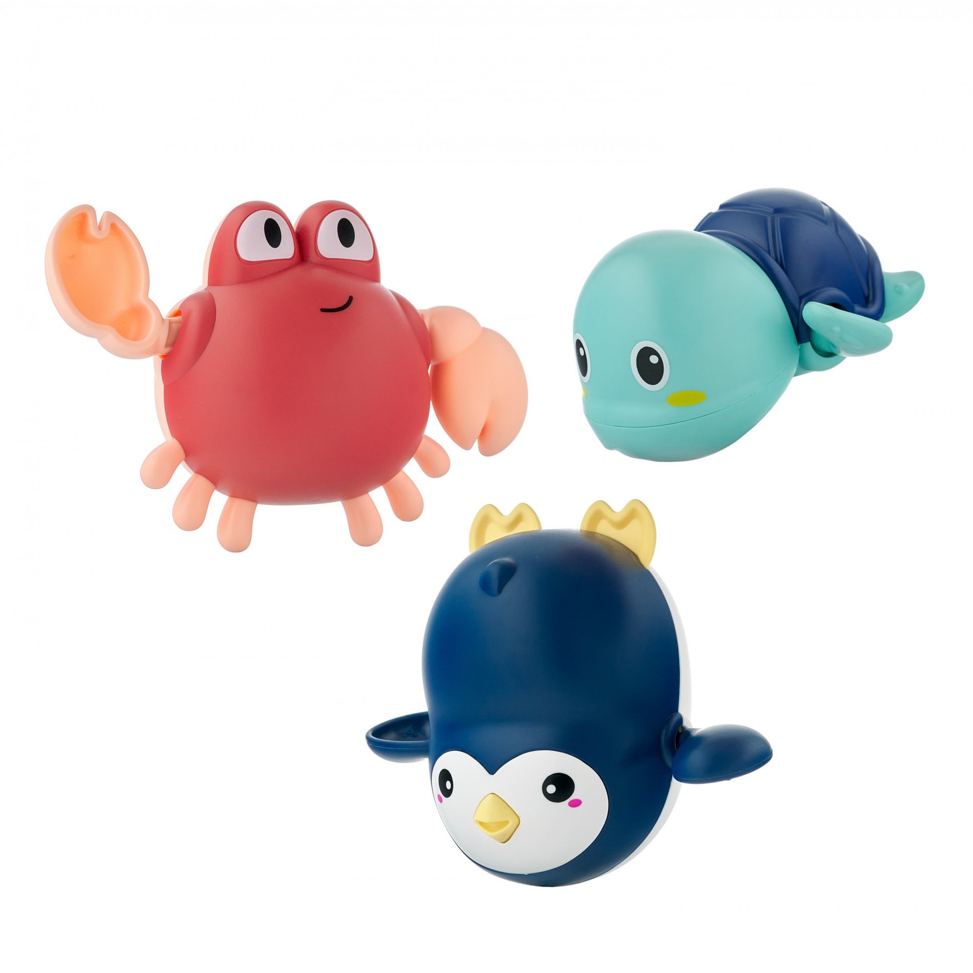 rwin-00200_03a7e80fef Игрушки для ванной заводные Roxy Kids 3 шт (черепаха, краб, пингвин) 1