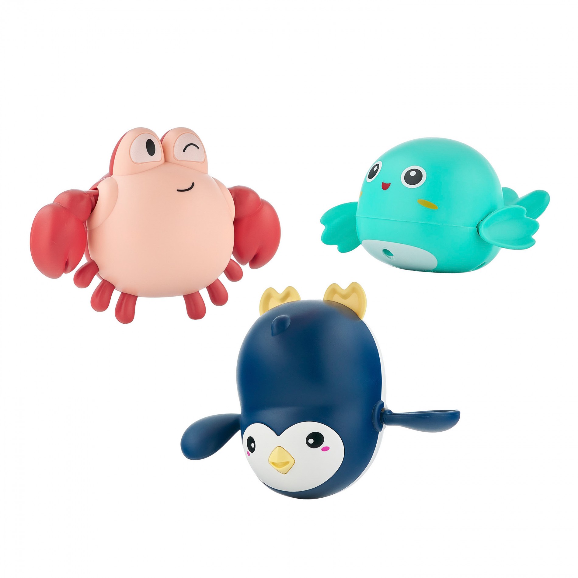 Игрушки для ванной заводные Roxy Kids 3 шт (птичка, краб, пингвин) 1