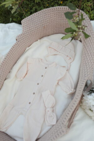 833A1154 Комплект на выписку Babyedel 5 предметов для девочки, муслин 14