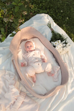 833A1444 Комплект на выписку Babyedel 5 предметов для девочки, муслин 13