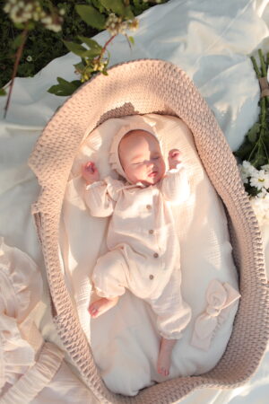 833A1447 Комплект на выписку Babyedel 5 предметов для девочки, муслин 11