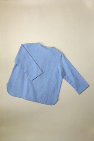 Рубашка MATUSHKIN на трех пуговицах, длинный рукав, хлопок 6 Рубашка голубая