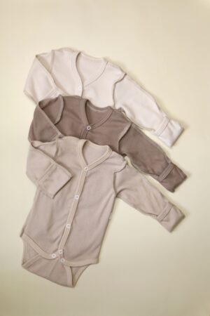 Боди MATUSHKIN прямая застежка, длинный рукав, швы наружу, интерлок-лапша