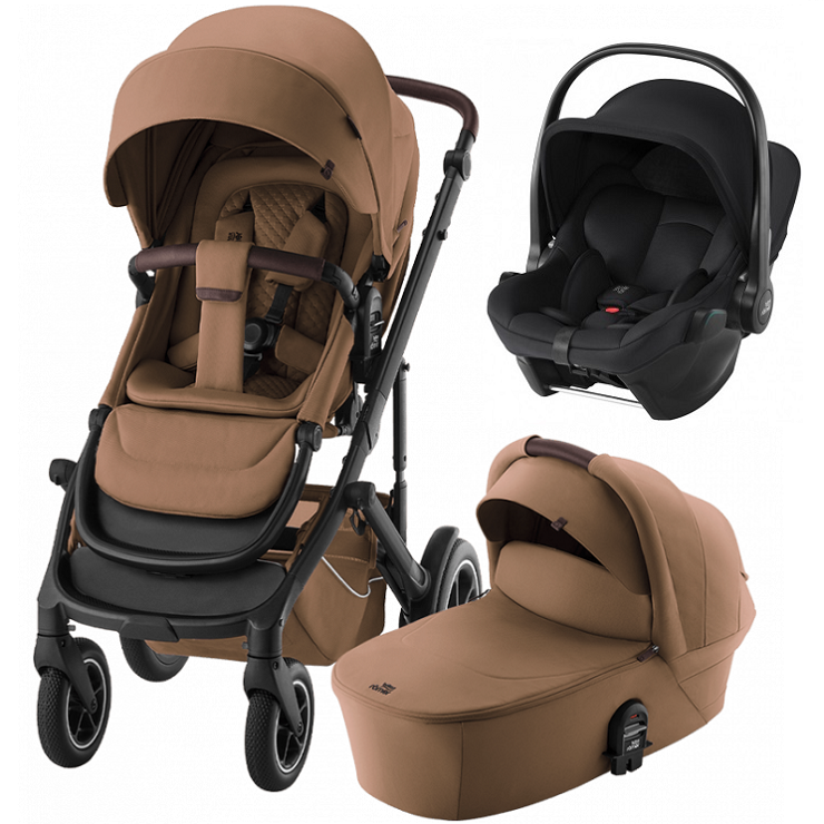 2_warm_2v11 Комплект 3в1 Britax Roemer коляска SMILE 5Z LUX|Warm Caramel + автокресло BABY-SAFE PRO Space Black 1