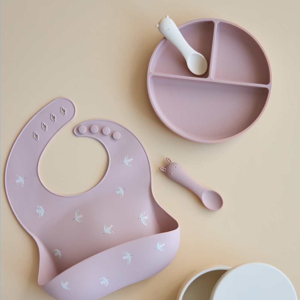 6 (7) Секционная тарелка на присоске Edda, Пудра 7