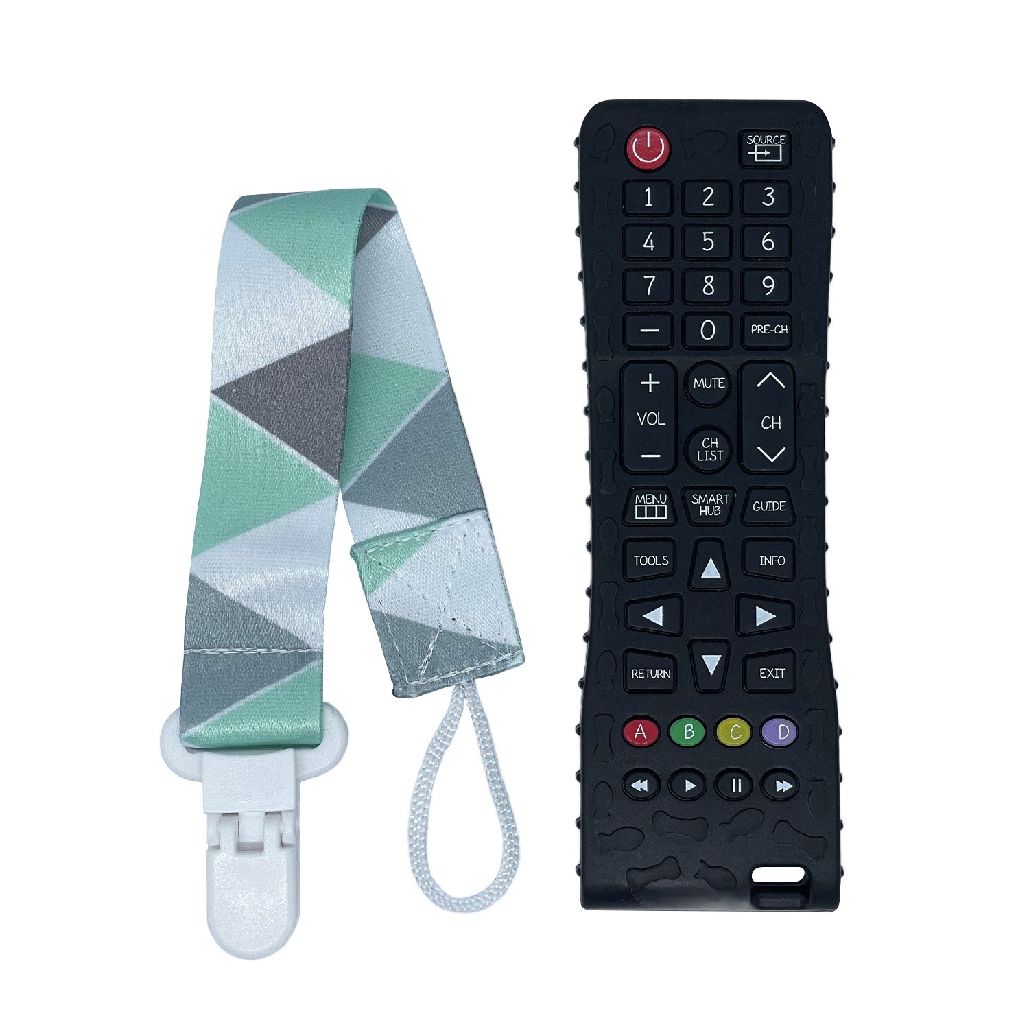 Прорезыватель Roxy Kids силиконовый Пульт от телевизора большой с держателем 1