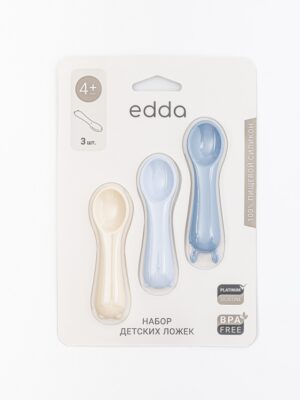 Набор детских силиконовых ложек Edda, 3 шт. 6 nebo