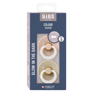 Набор пустышек латексных ночных BIBS Colour Glow,2шт 18+ мес. 8 blush vanilla