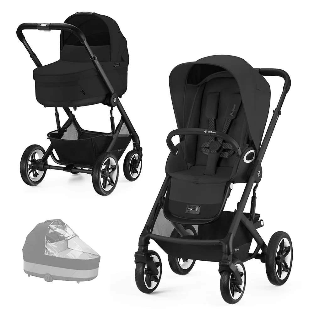 Коляска 2 в 1 Cybex Talos S Lux со спальным блоком Cot S и дождевиками 1