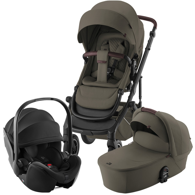 Комплект 3в1 Britax Roemer коляска SMILE 5Z LUX,Urban Olive + автокресло BABY-SAFE PRO Space Black 1 Urban_Olive_SpaceBl