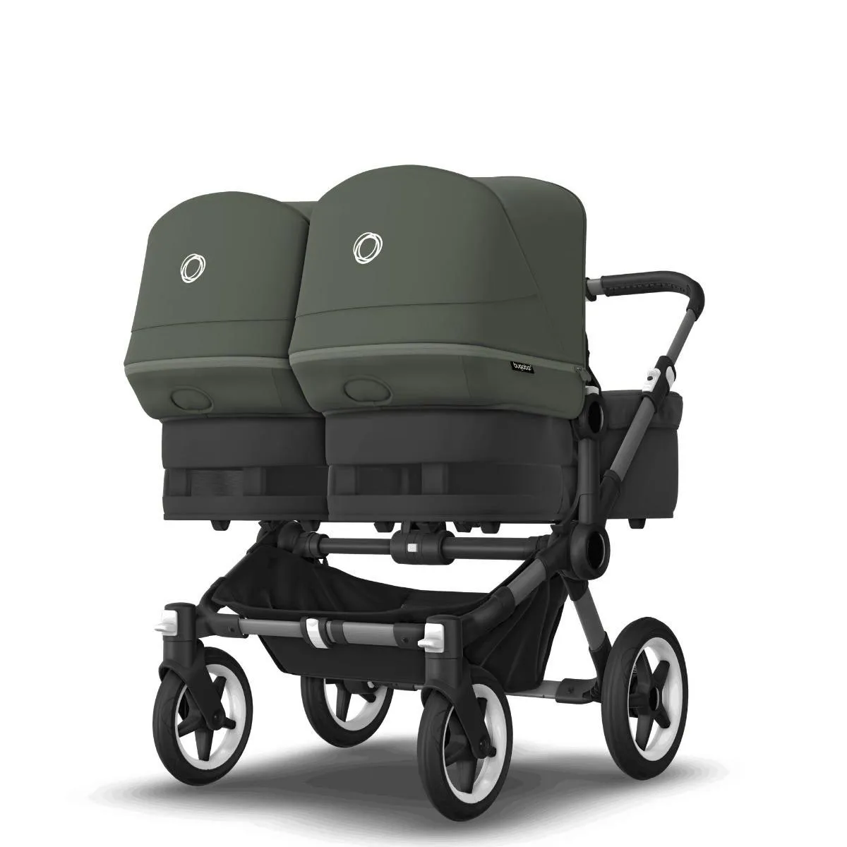 bugaboo-donkey-5-twin-gra-seat-black-canopy-forest-green