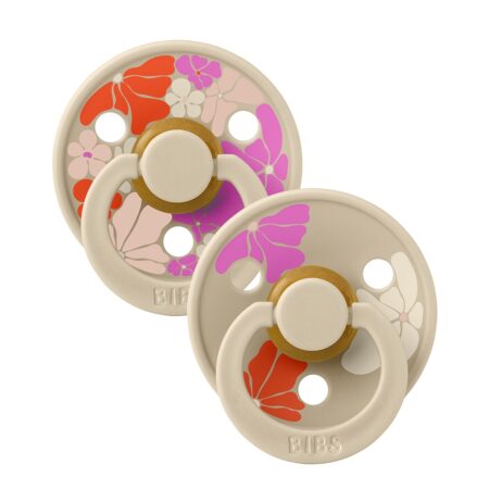 Набор пустышек латексных BIBS Studio Colour, 2 шт. – Morning Bloom, 6+ мес