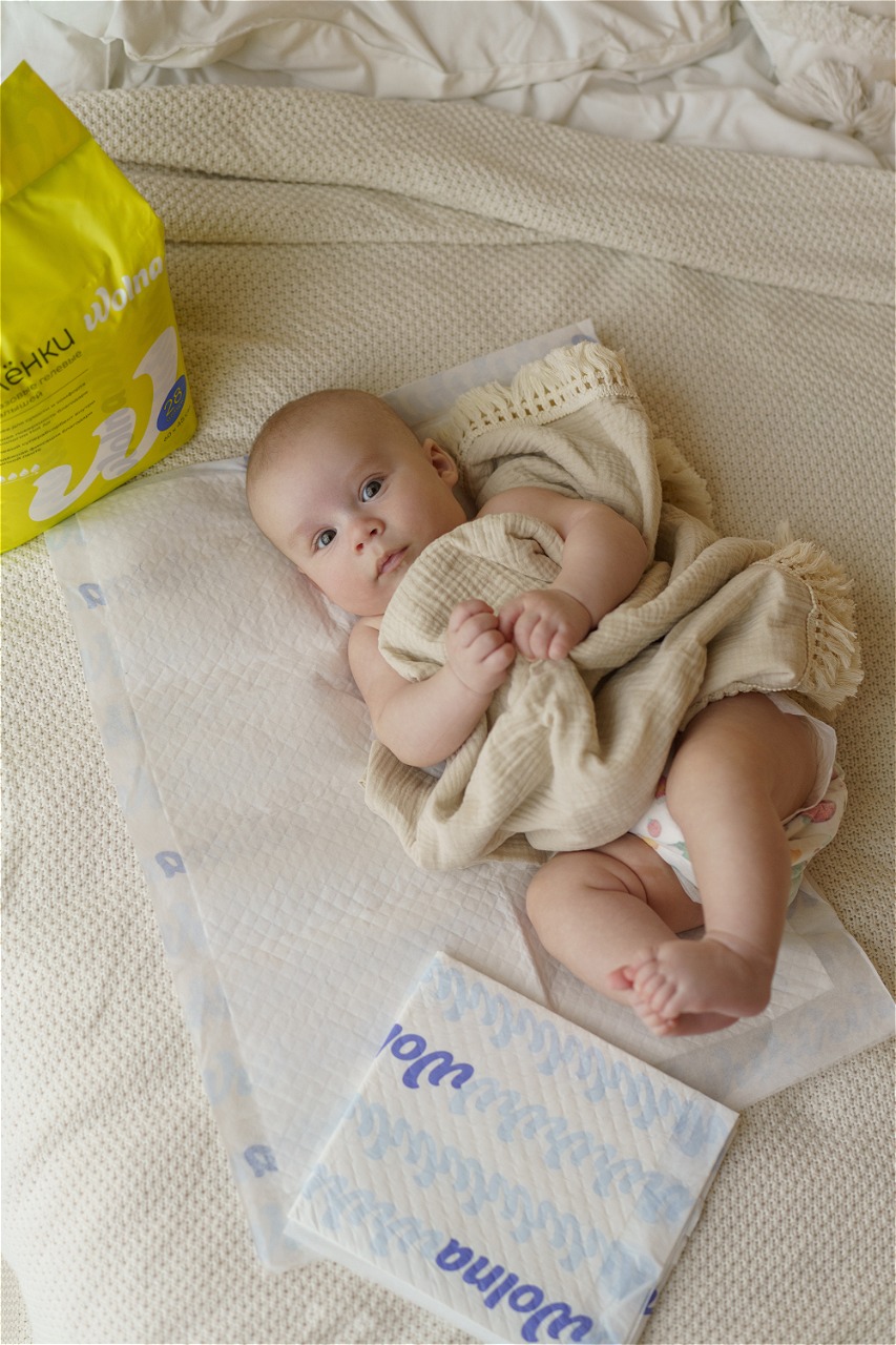 Пеленки одноразовые Wolna 4560см 8штуп