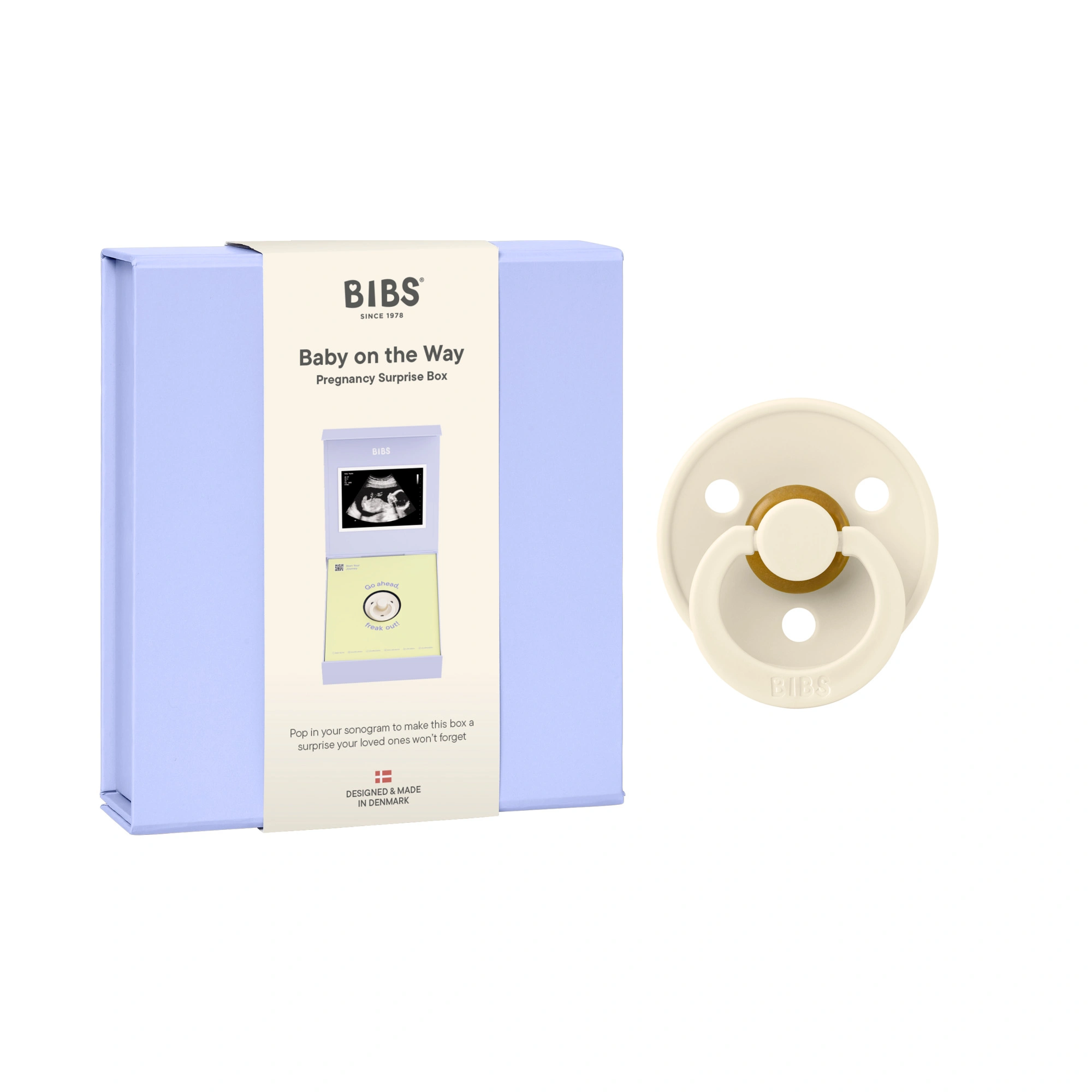 Подарочный набор пустышка латексная BIBS Colour «Baby on the Way», 0+ мес.