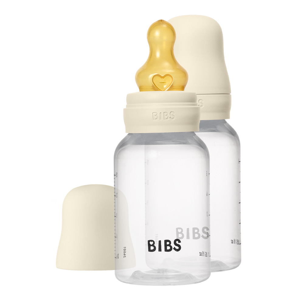 Набор бутылочек для кормления BIBS с латексной соской, 2 шт - медленный поток 150 мл