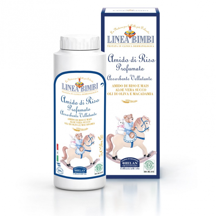 Присыпка Helan Linea Bimbi детская мягкая рисовая,75 гр. 1 Присыпка детская мягкая рисовая Linea Bimbi - 75 гр.