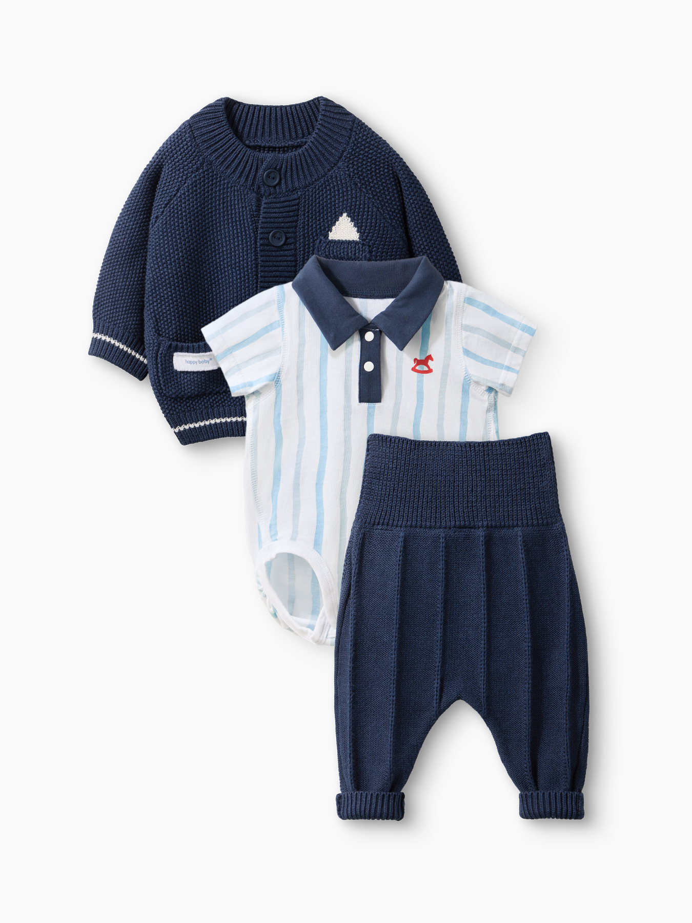 Набор Happy Baby боди, джемпер и брюки 1 Набор Happy Baby боди, джемпер и брюки